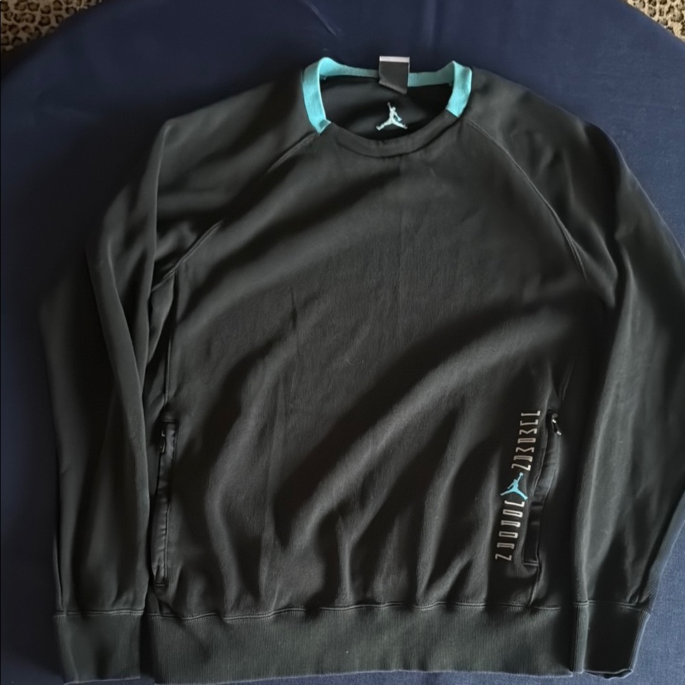 Jordan Crewneck Sweater Black and Blue